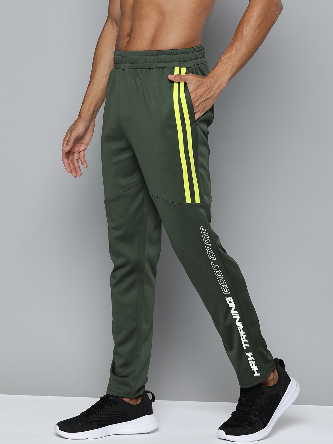 

HRX by Hrithik Roshan Men Rapid-Dry Training Track Pants, Olive