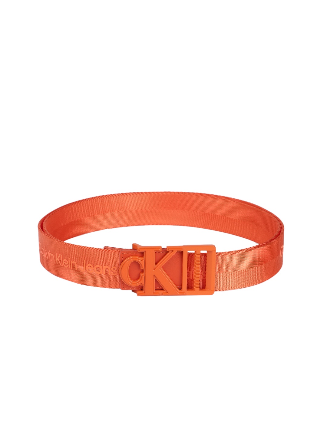 

Calvin Klein Men Brand Logo Printed Belt, Orange