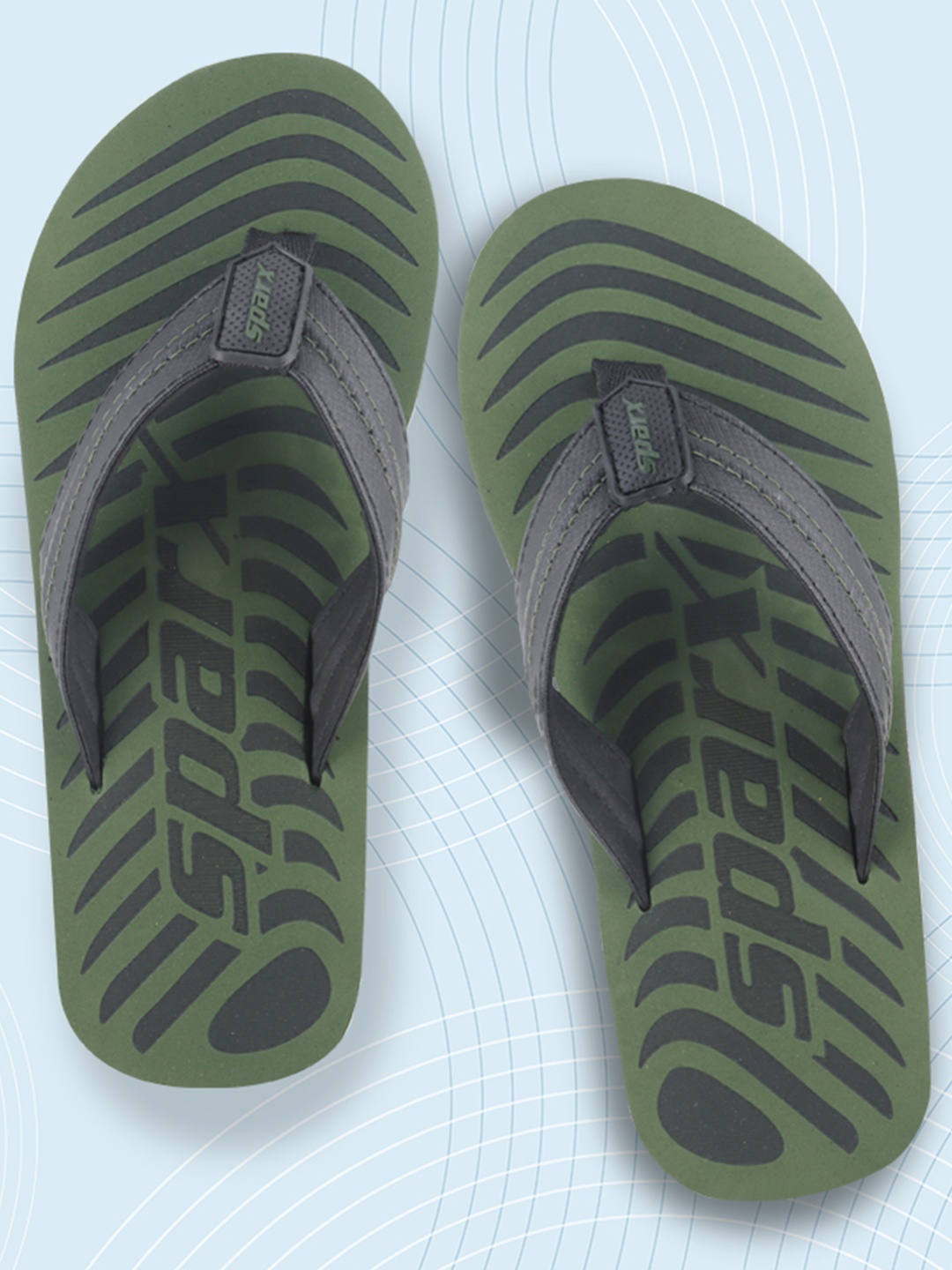 

Sparx Men Printed Thong Flip-Flops, Olive