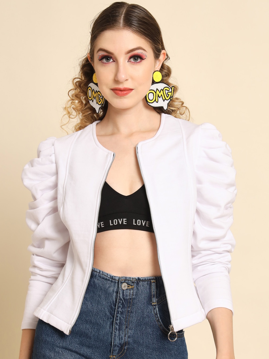 

Darzi Women Open Front Jacket, White