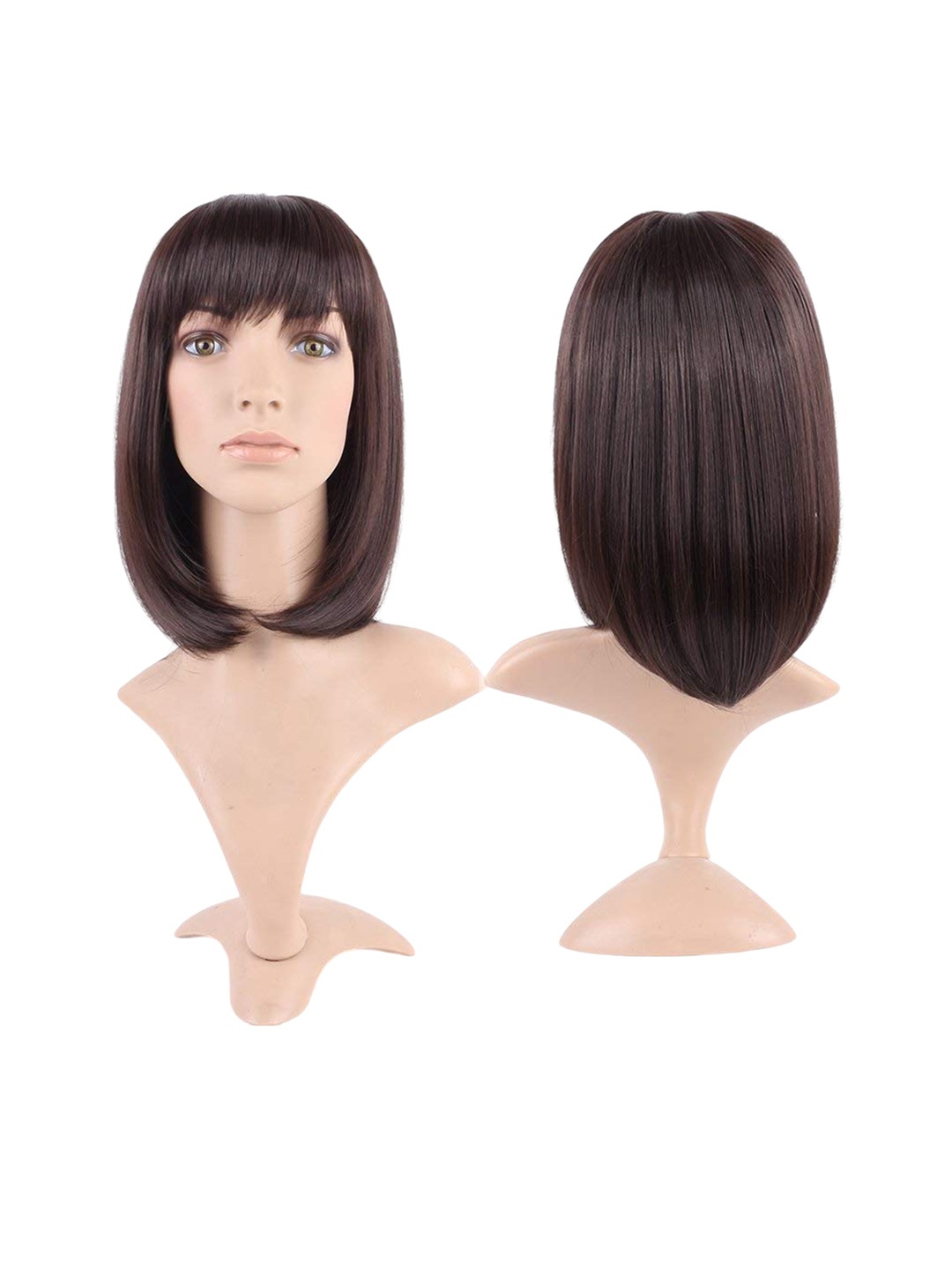 

CHRONEX Synthetic Short Middle Length Full Head Hair Wig - Natural Brown