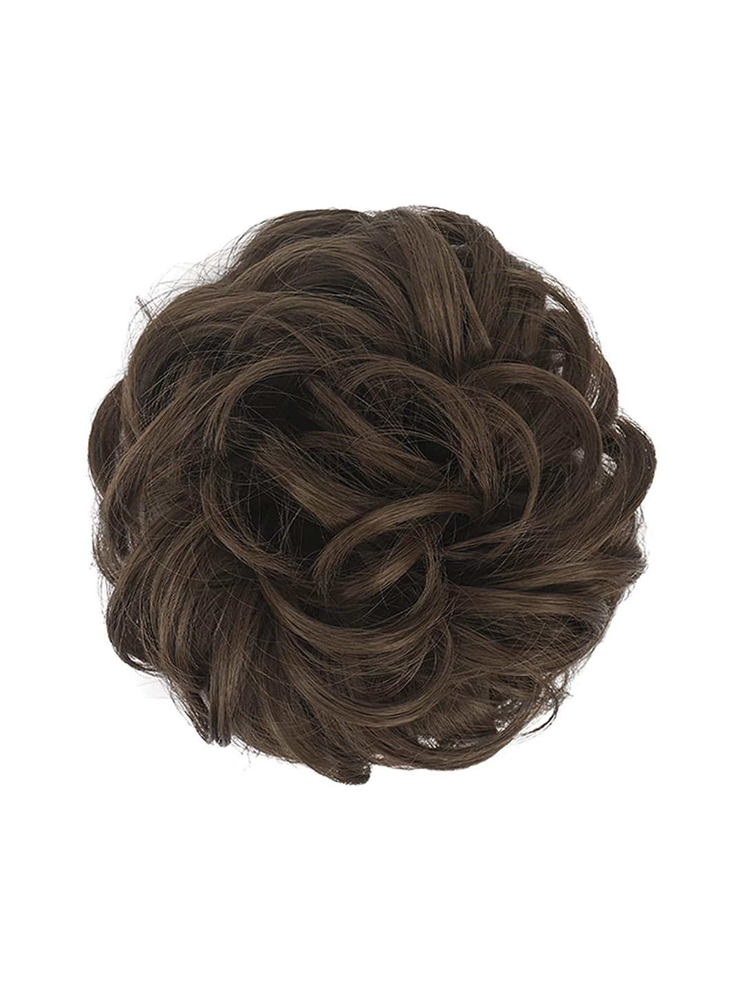 

CHRONEX Set Of 2 Synthetic Nylon Clutcher Juda Bun Extension, Brown