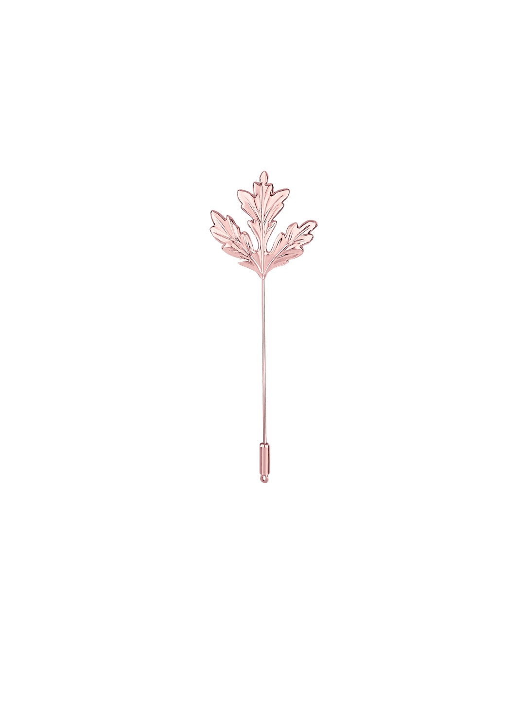 

Mahi Men Maple Leaf Tree Lapel Stick Brooch Pin, Rose gold
