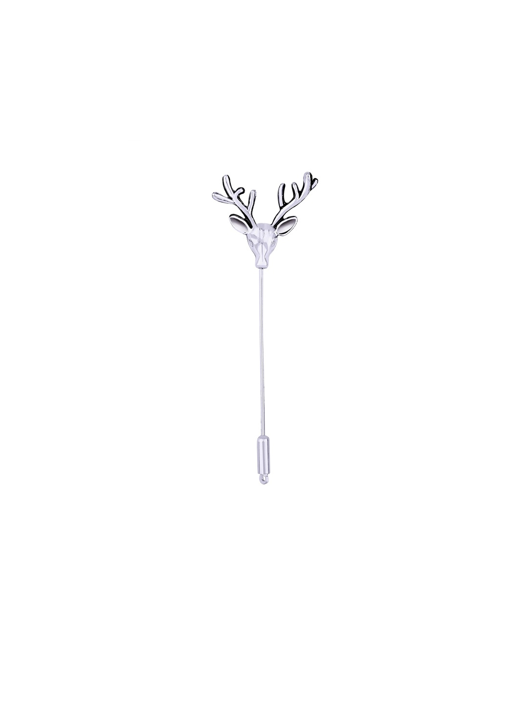 

Mahi Men Deer Minimal Lapel Pin, Silver