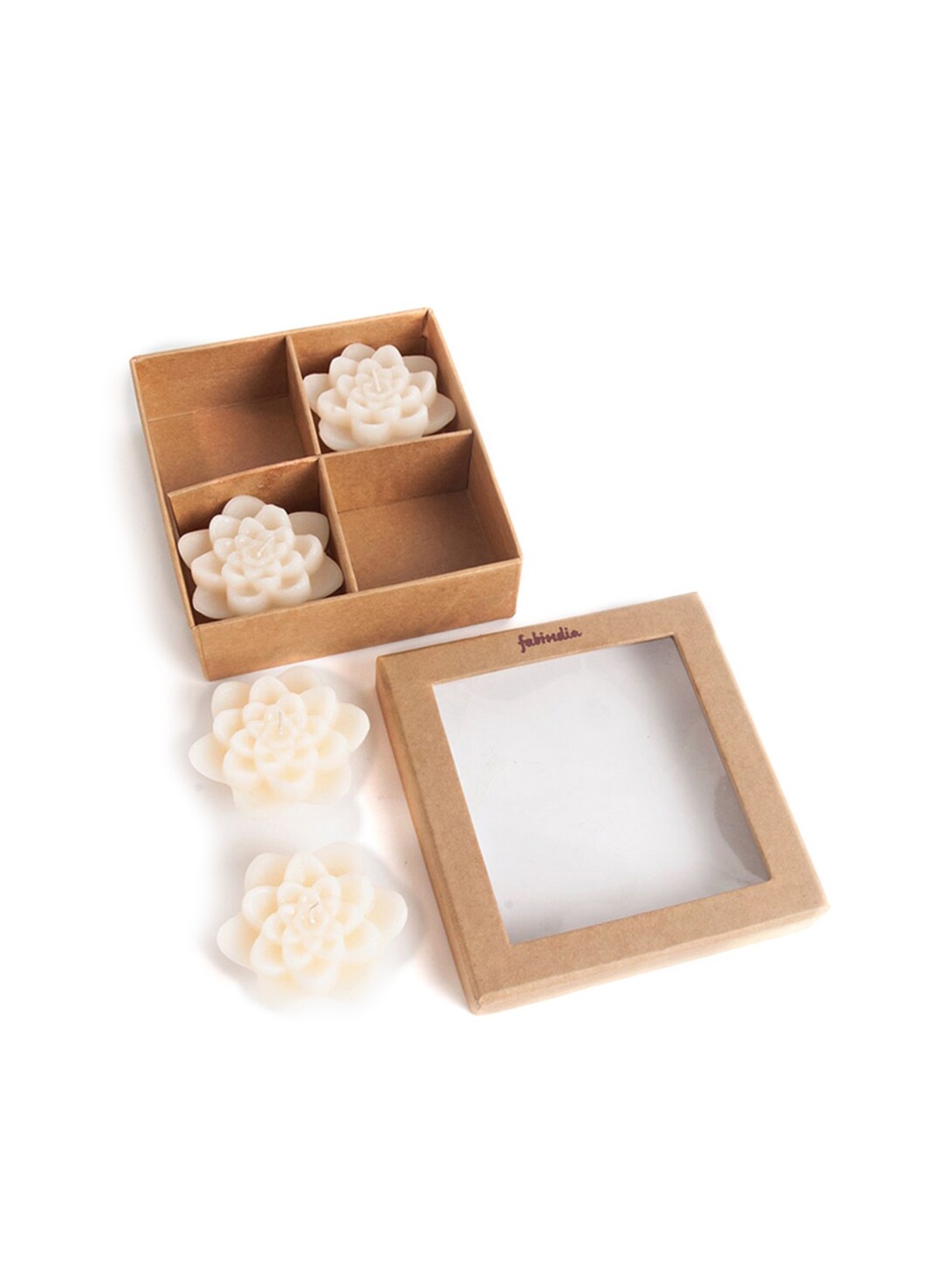 

Fabindia Srivasa White 4 Pcs Floral Shaped Floating Candles