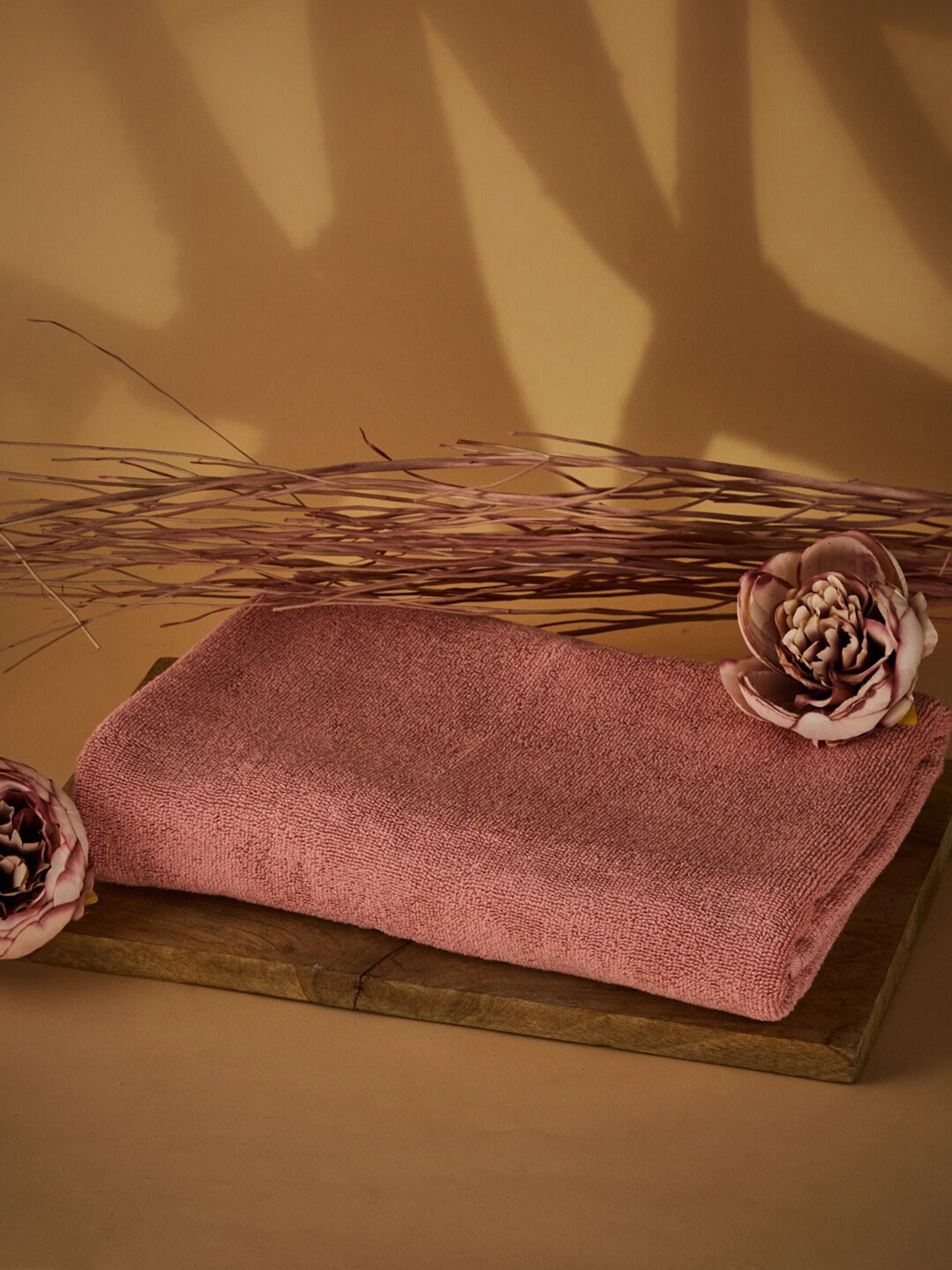 

Fabindia Sancha Pink 500 GSM Cotton Woven Bath Towel