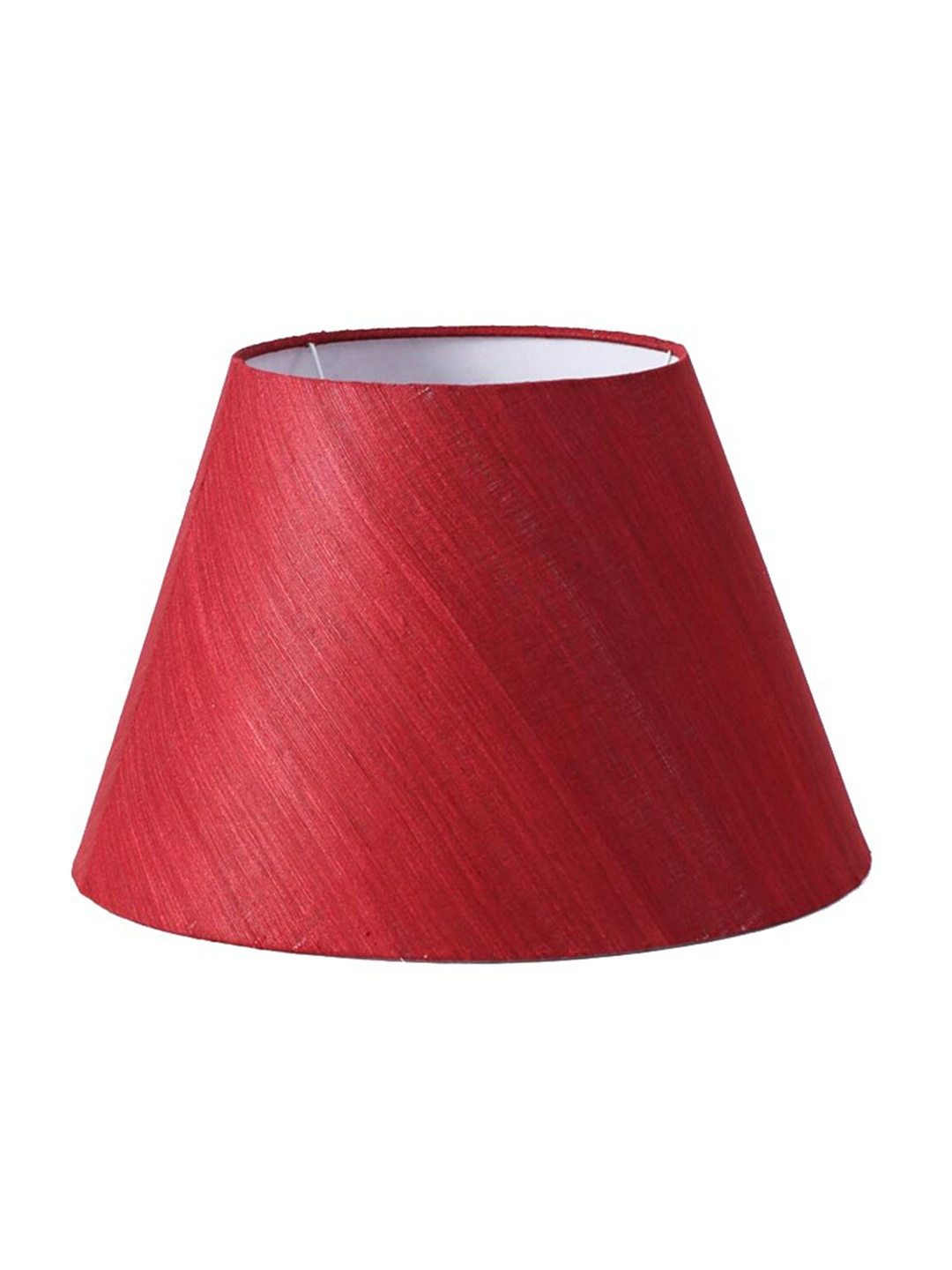 

Fabindia Red & White Textured Frustum Shaped Silk Cotton Lamp Shade