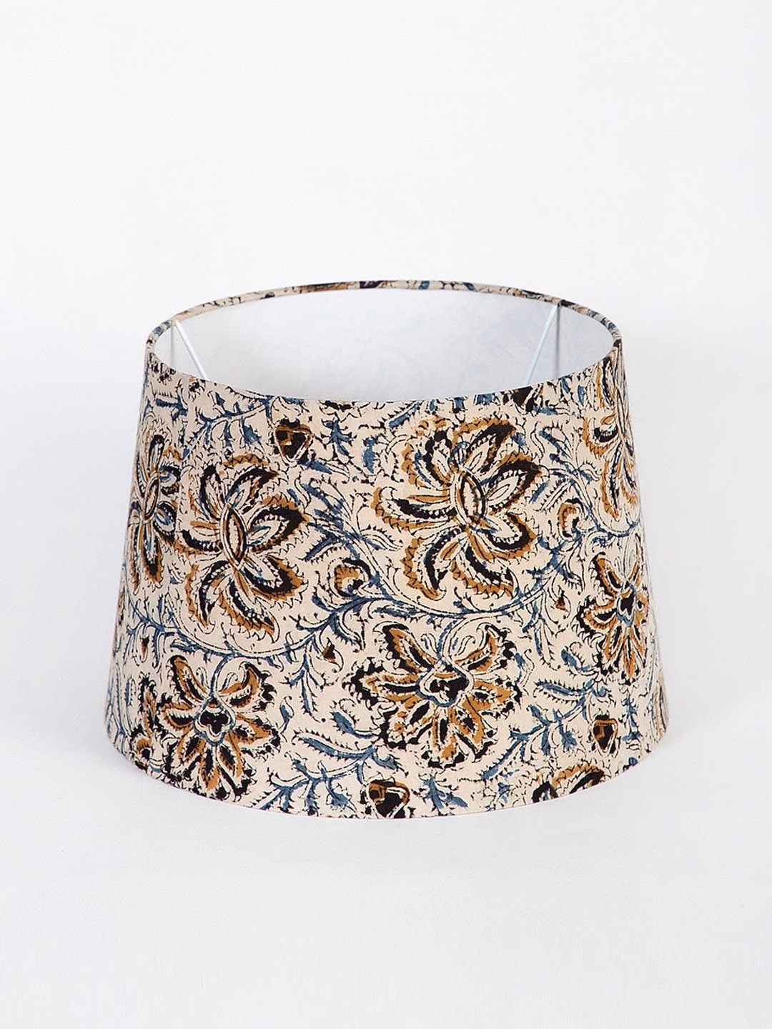 

Fabindia Arpit Brown & Blue Floral Printed Table Lamp Shade