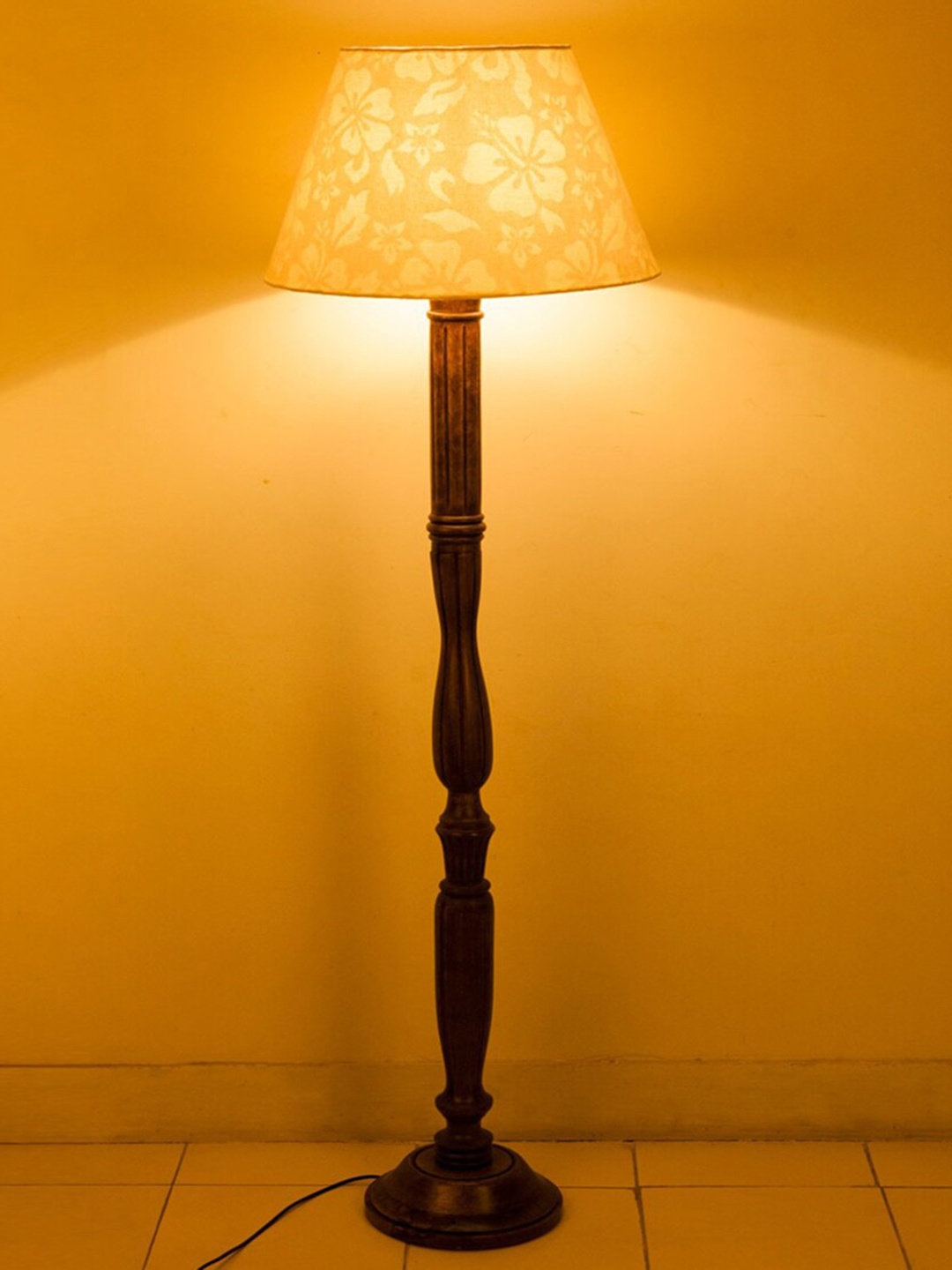 

Fabindia Basix Off-White Cutwork Floor Lamp Shade