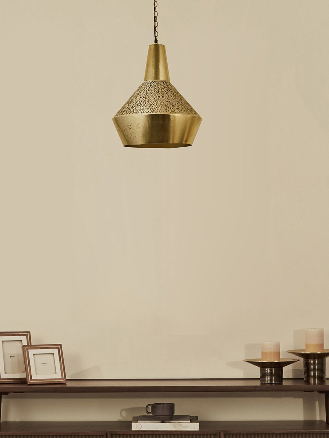 

Fabindia Dhaani Beige Textured Cutwork Pendant Styled Ceiling Lamp