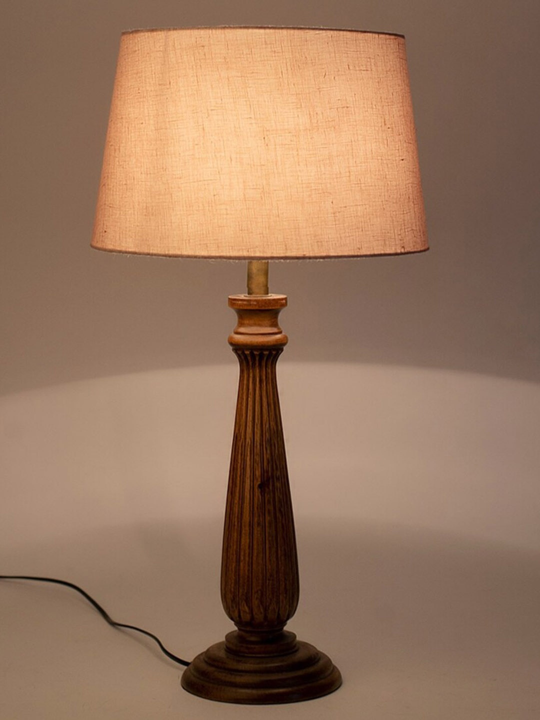 

Fabindia Pranay Brown Textured Table Lamp
