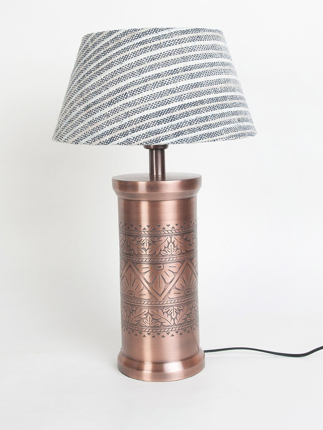 

Fabindia Sandhya Off-White & Grey Textured Table Lampshade