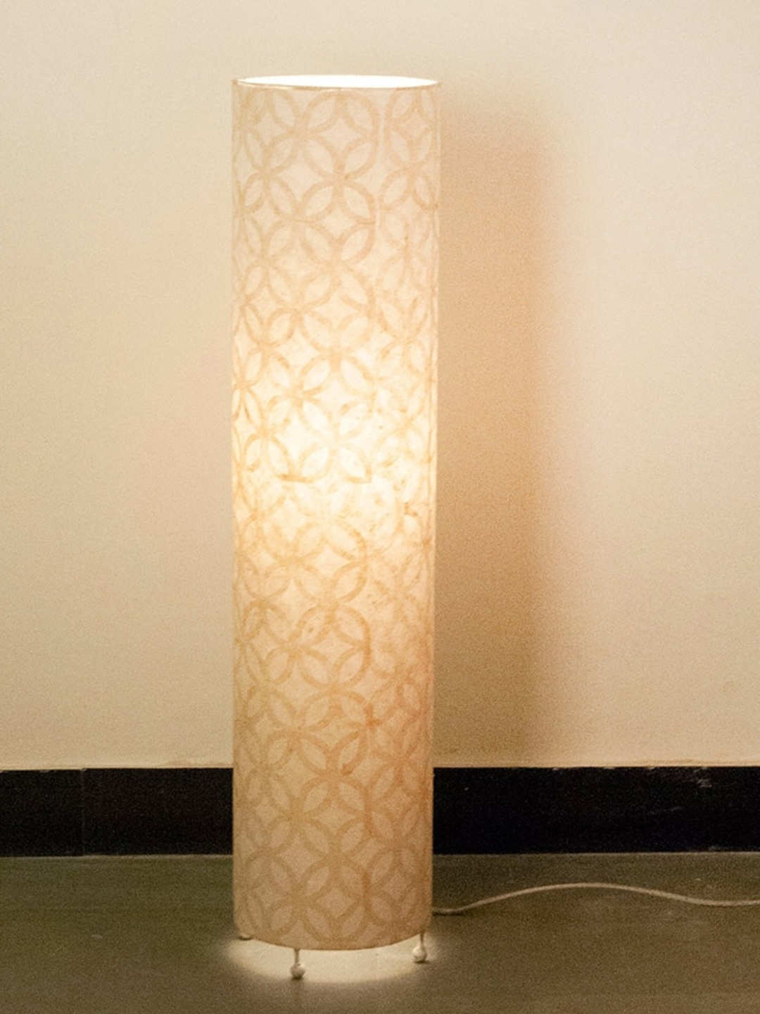 

Fabindia Off White Cutwork Floor Lamp