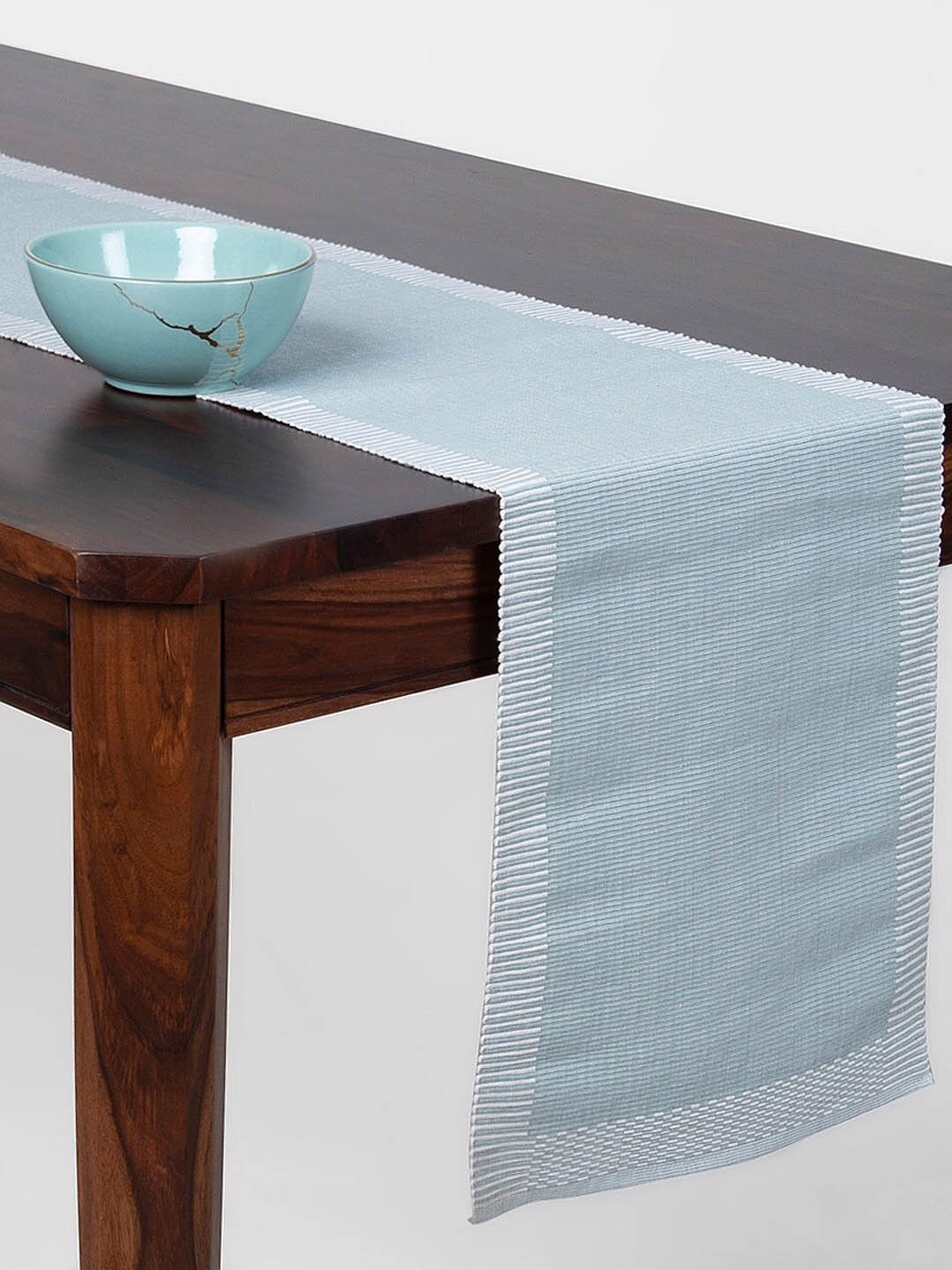 

Fabindia Avikar Blue Striped Cotton Table Runner