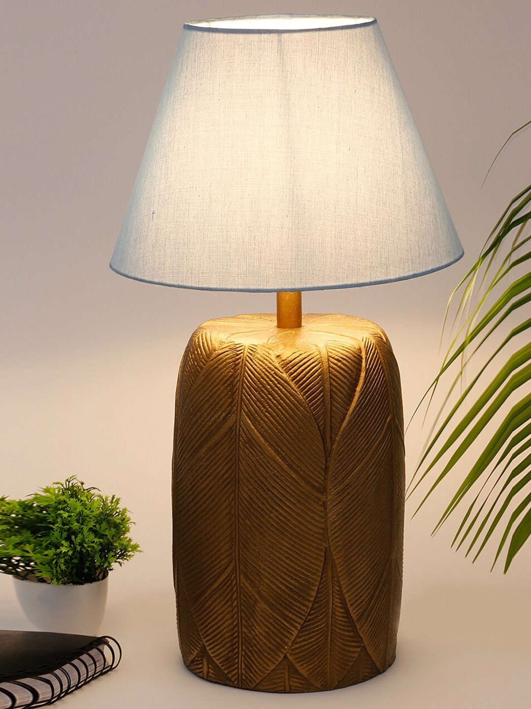 

Fabindia Blue Frustum Basic Cotton Lampshade