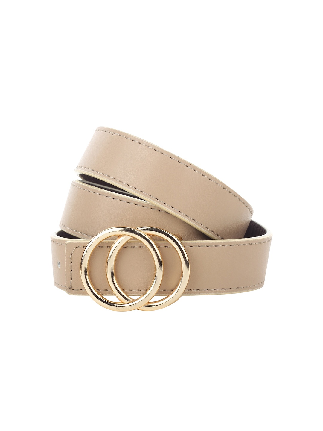 

HENEDA Women Textured Belt, Cream