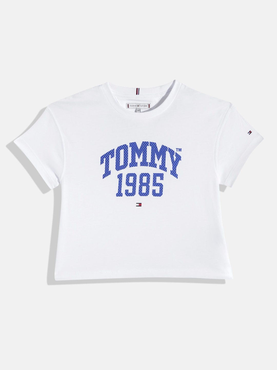 

Tommy Hilfiger Girls Brand Logo Printed Pure Cotton T-shirt, White