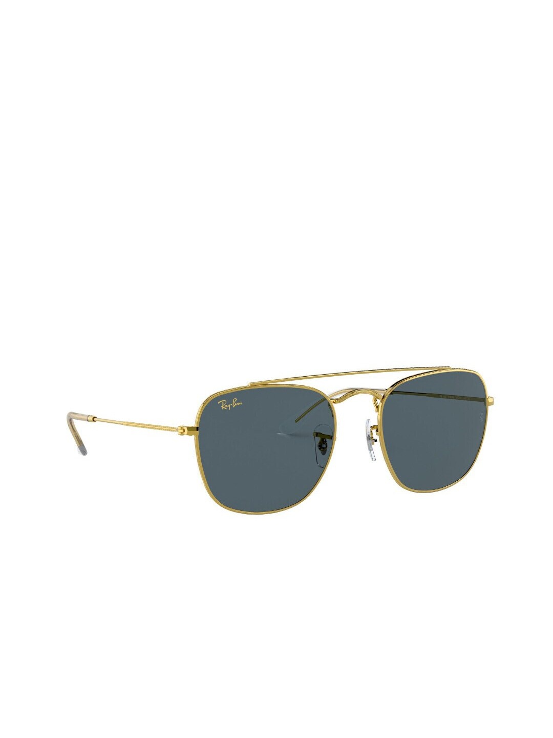 

Ray-Ban Men Square Sunglasses with UV Protected Lens - 8056597368988, Gold
