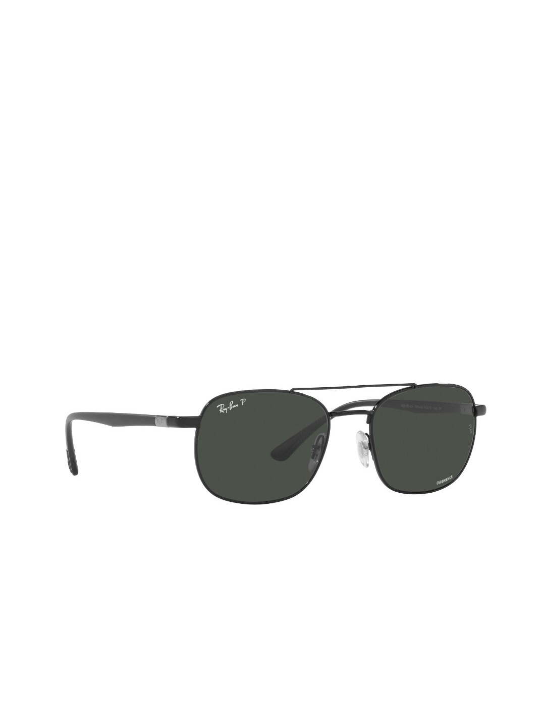 

RAY-BAN Unisex Polarized Grey Lens Square Sunglasses - 0RB3670CH002/K854, Black