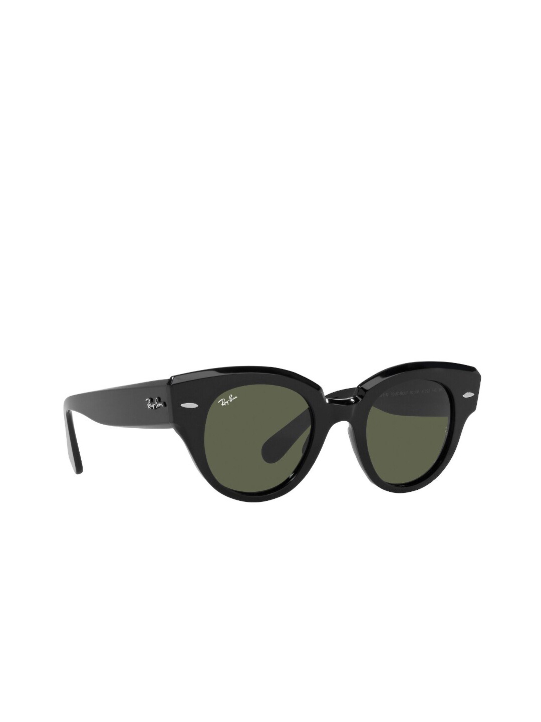 

Ray-Ban Women Round Sunglasses with UV Protected Lens, Black