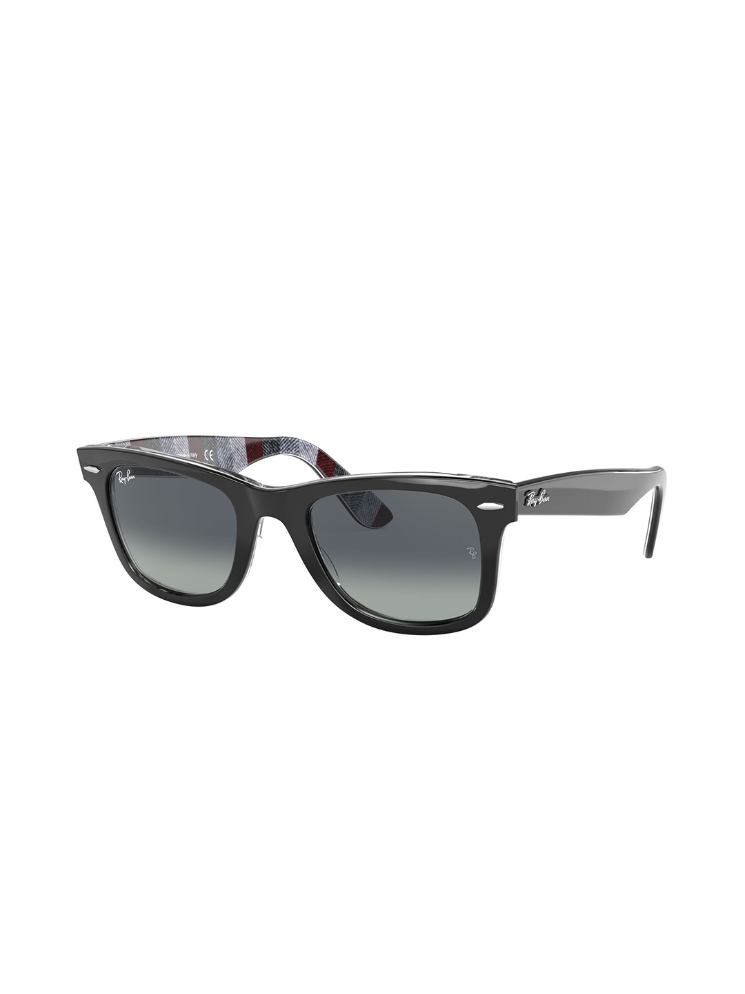 

RAY-BAN Unisex Gradient Blue Lens Square Sunglasses - 0RB214013183A50, Black