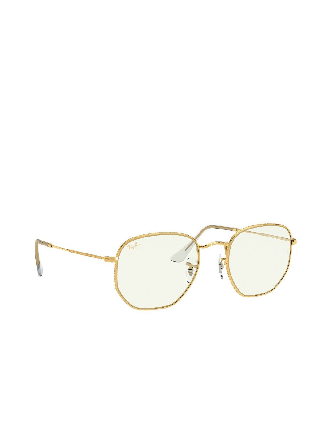

Ray-Ban Unisex Square Sunglasses With UV Protected Lens 8056597377355, Gold