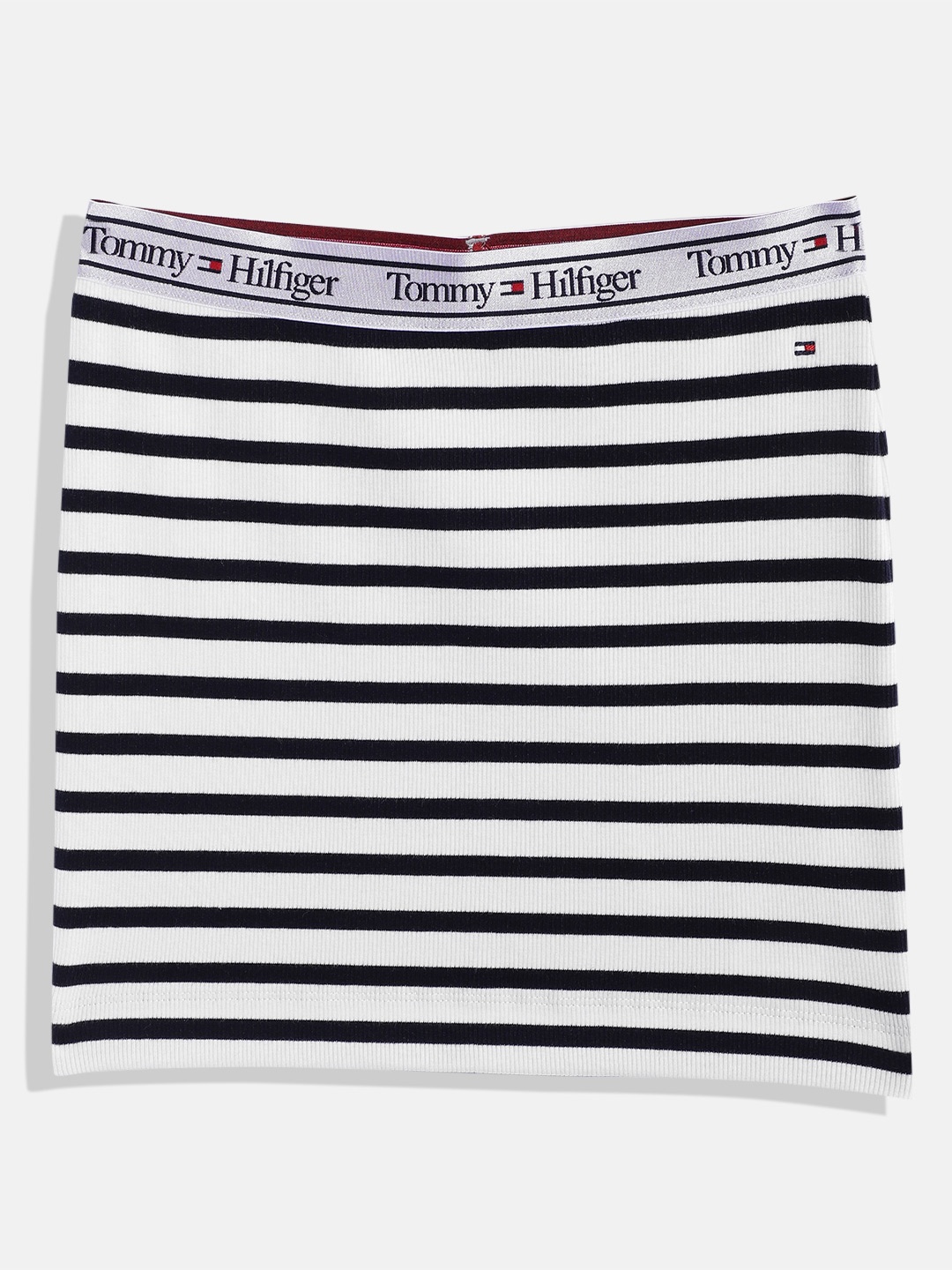 

Tommy Hilfiger Girls Striped Ribbed Straight Mini Skirt, Navy blue
