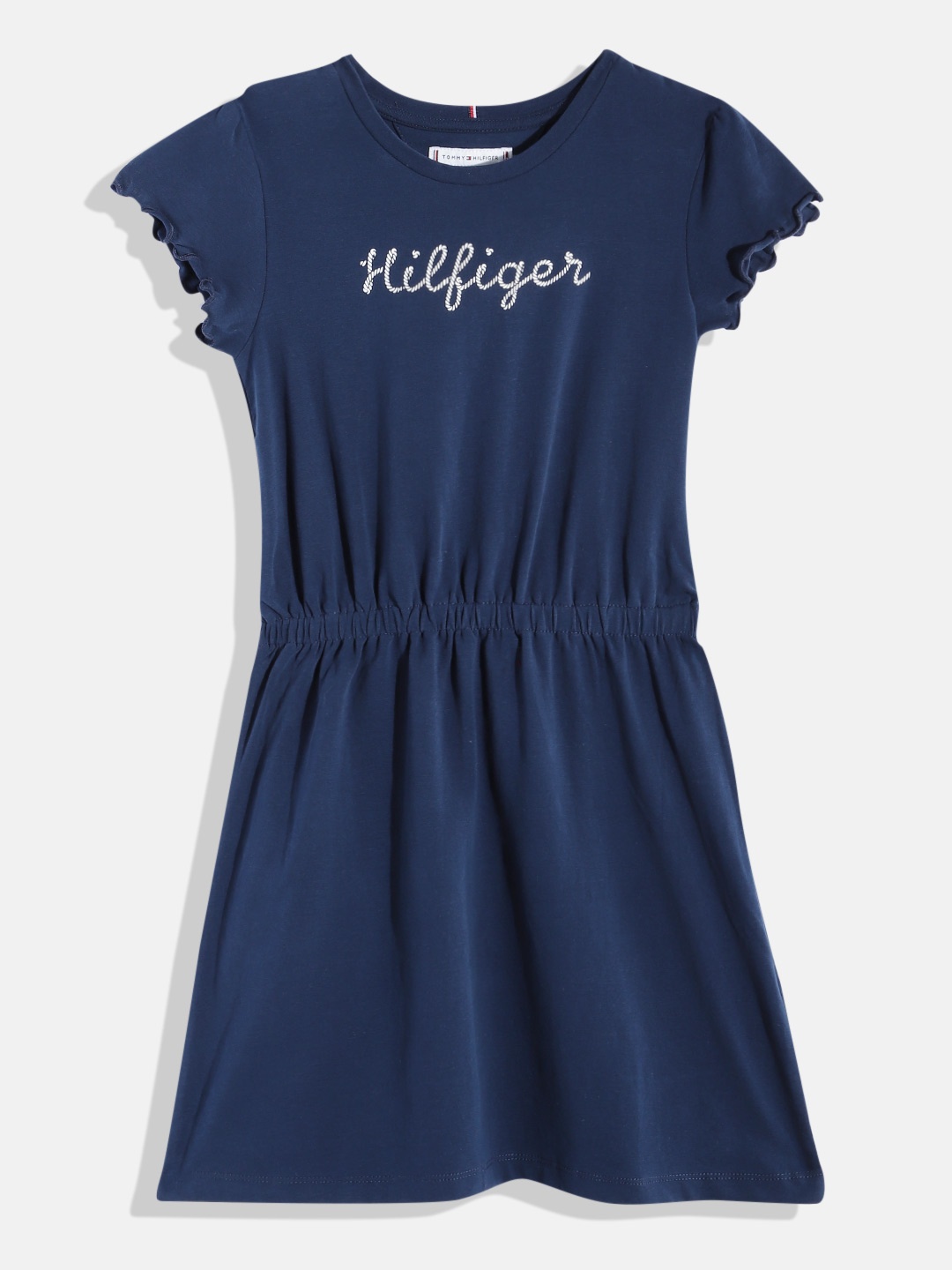 

Tommy Hilfiger Girls Cinched Waist A-Line Dress, Navy blue