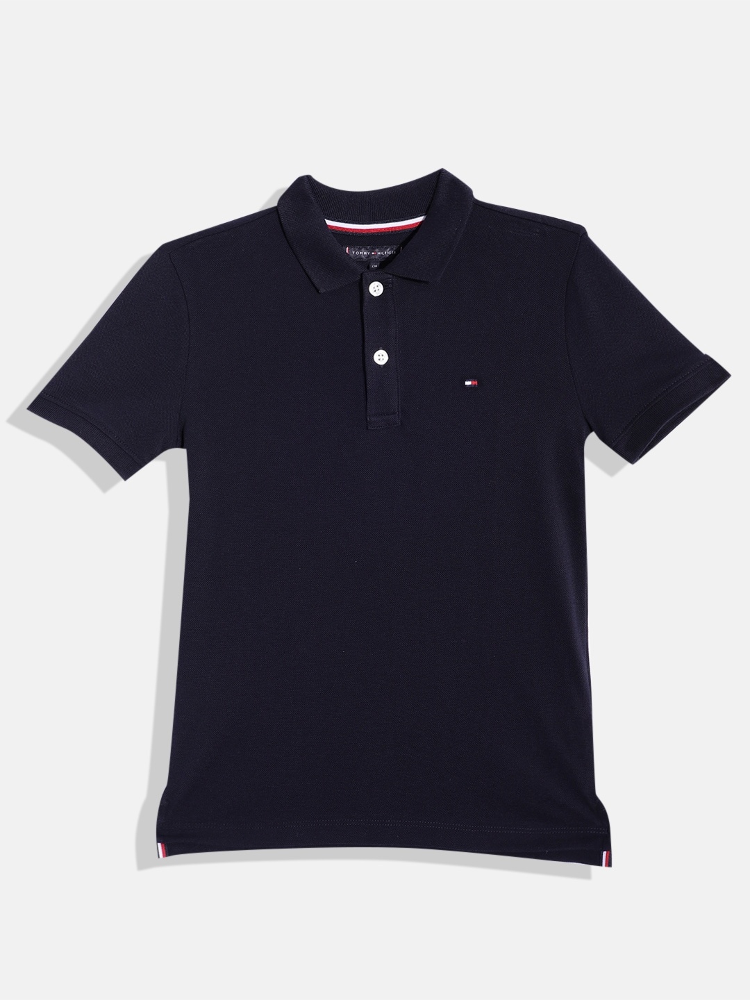 

Tommy Hilfiger Boys Pure Cotton Polo Collar T-shirt, Navy blue