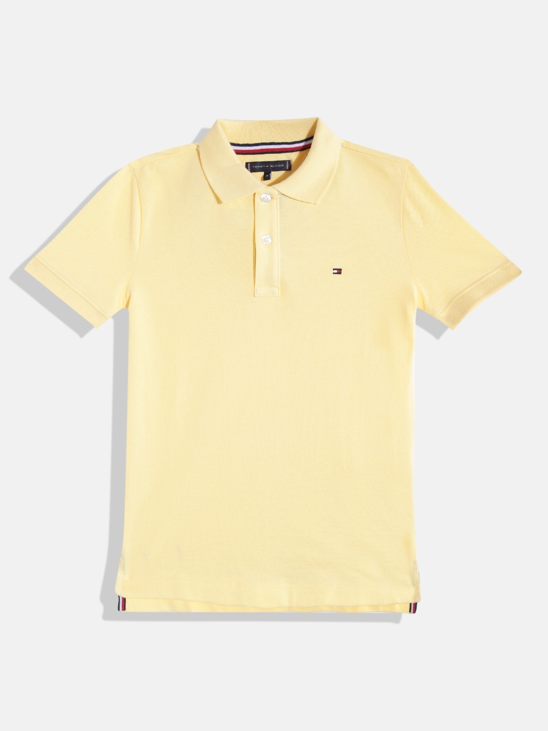 

Tommy Hilfiger Boys Pure Cotton Polo Collar T-shirt, Yellow