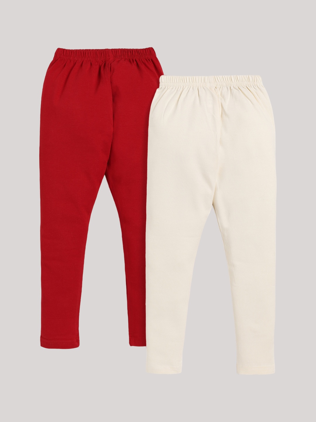 

Nottie Planet Girls Pack Of 2 Ankle Length Leggings, Off white