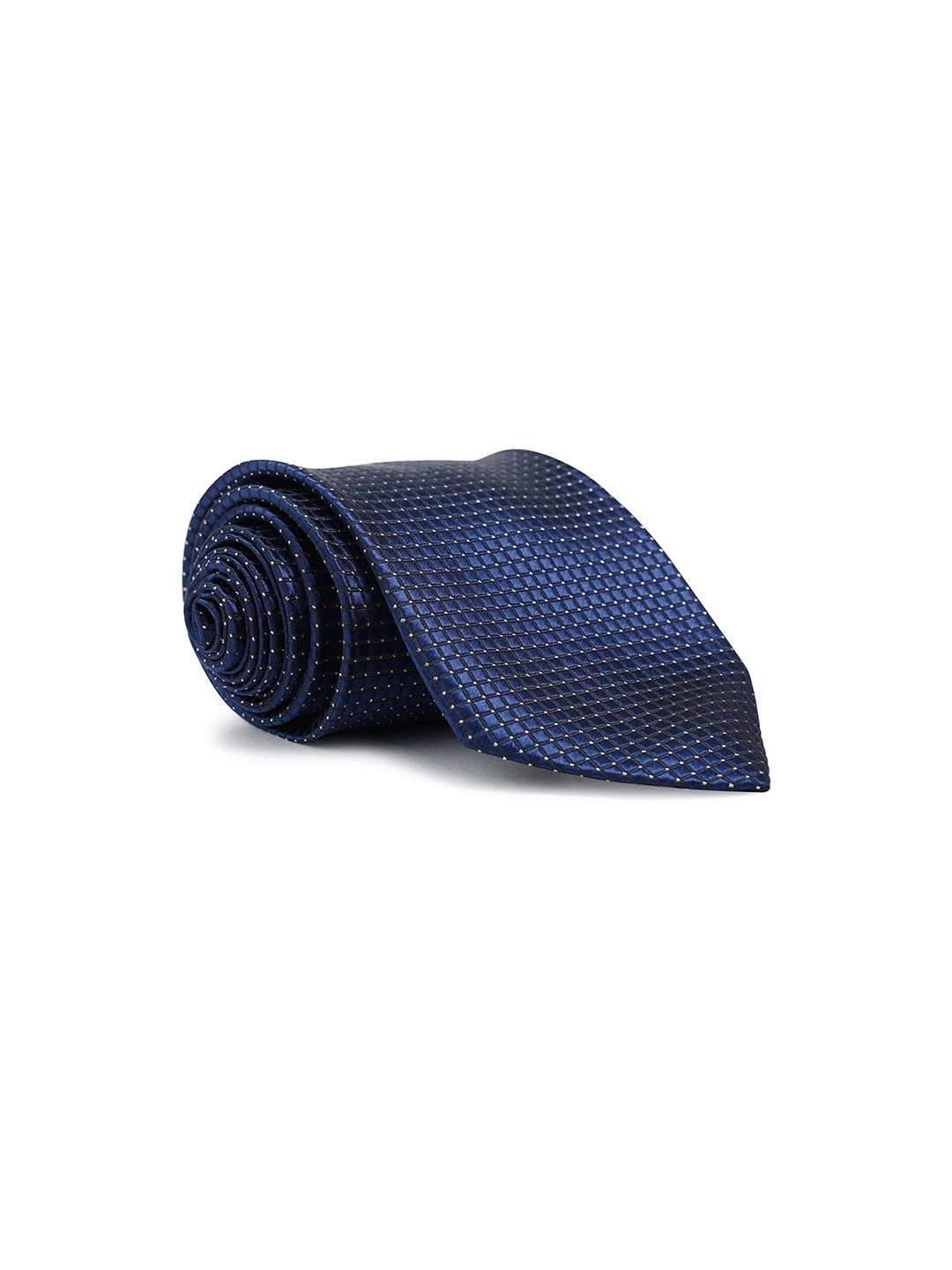 

BANGE Men Woven Design Pure Silk Broad Tie, Navy blue