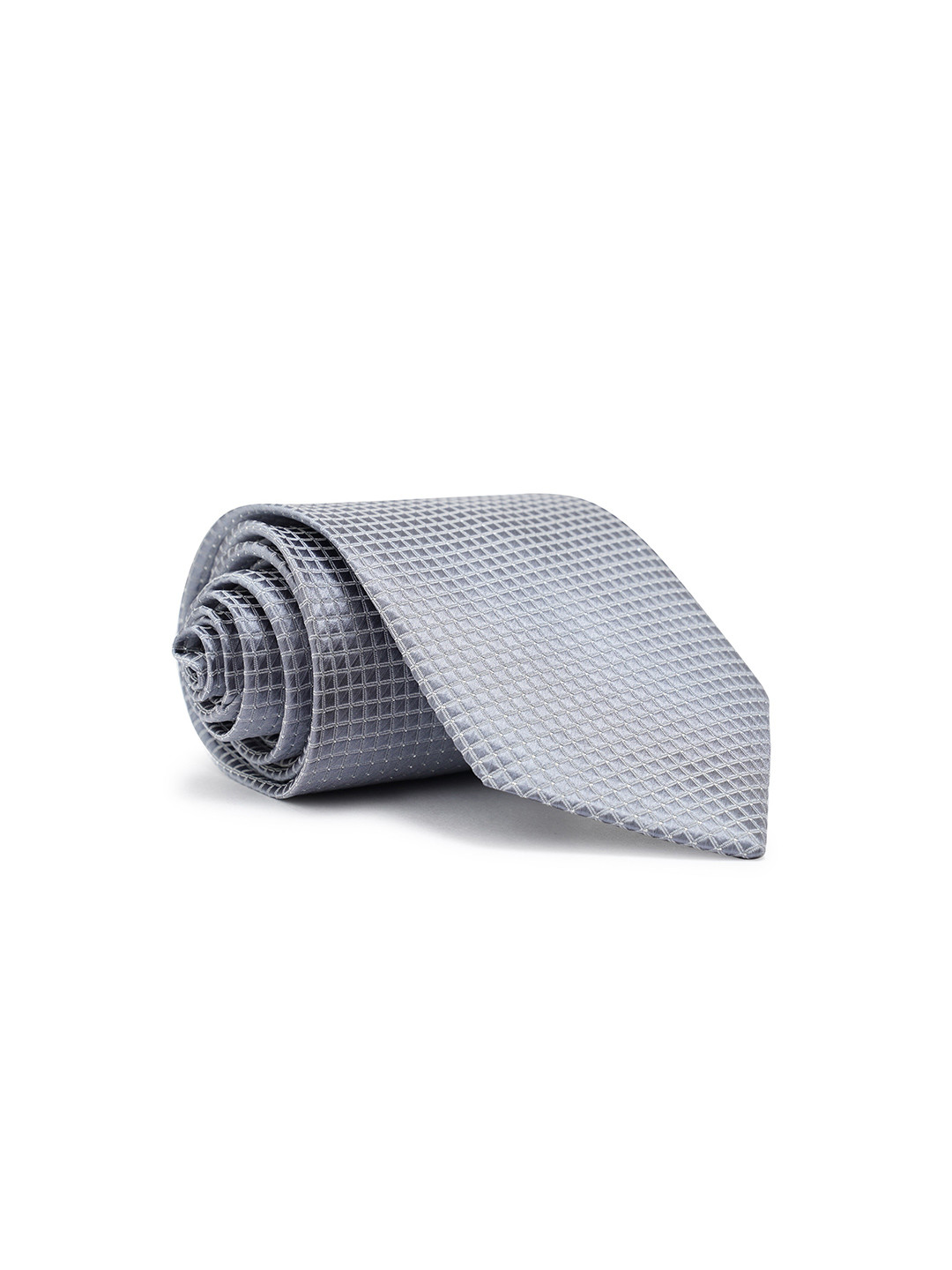 

BANGE Men Woven Design Pure Silk Broad Tie, Grey