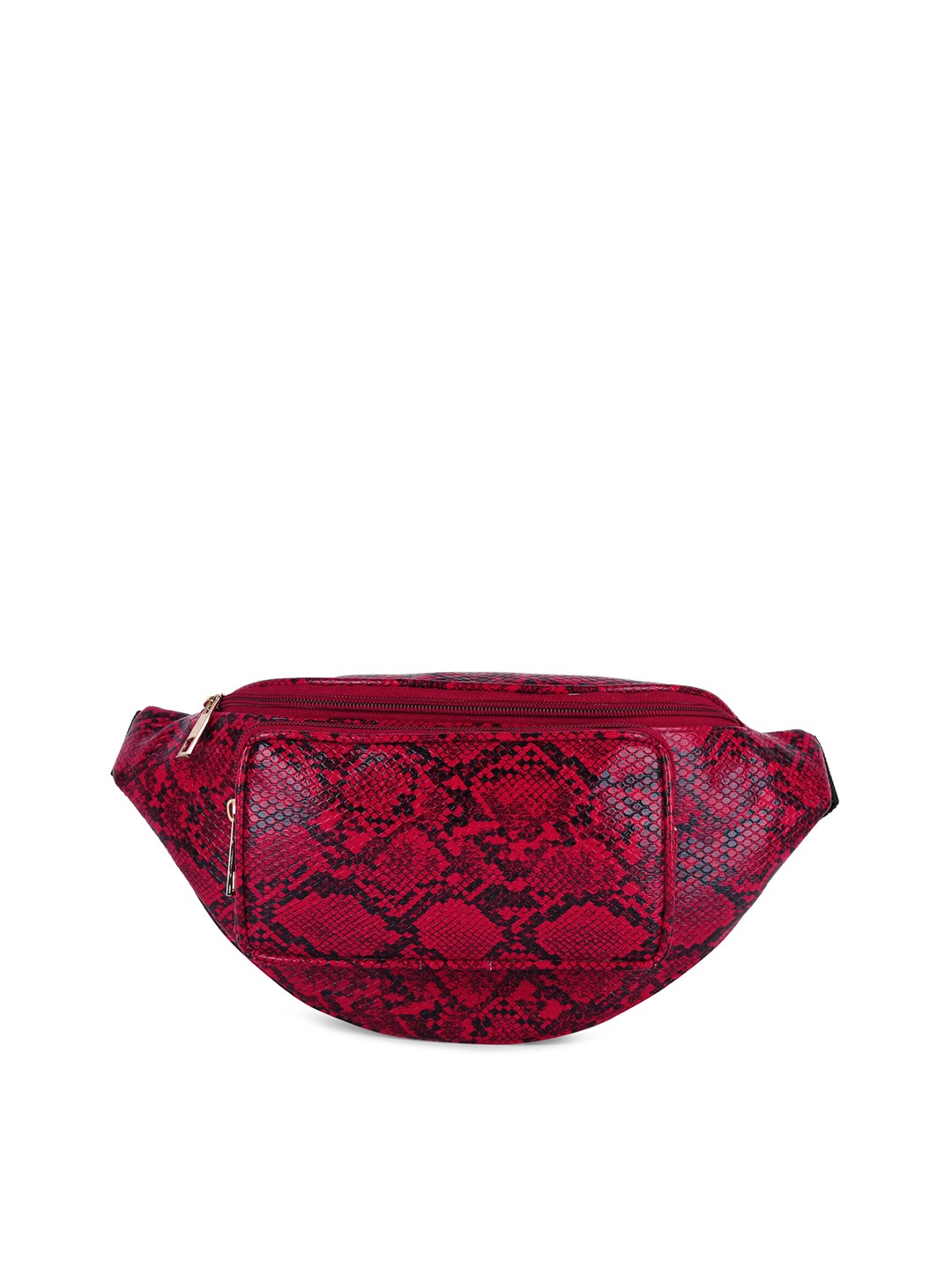 

TEAM 11 Women Printed Waist Pouch, Red