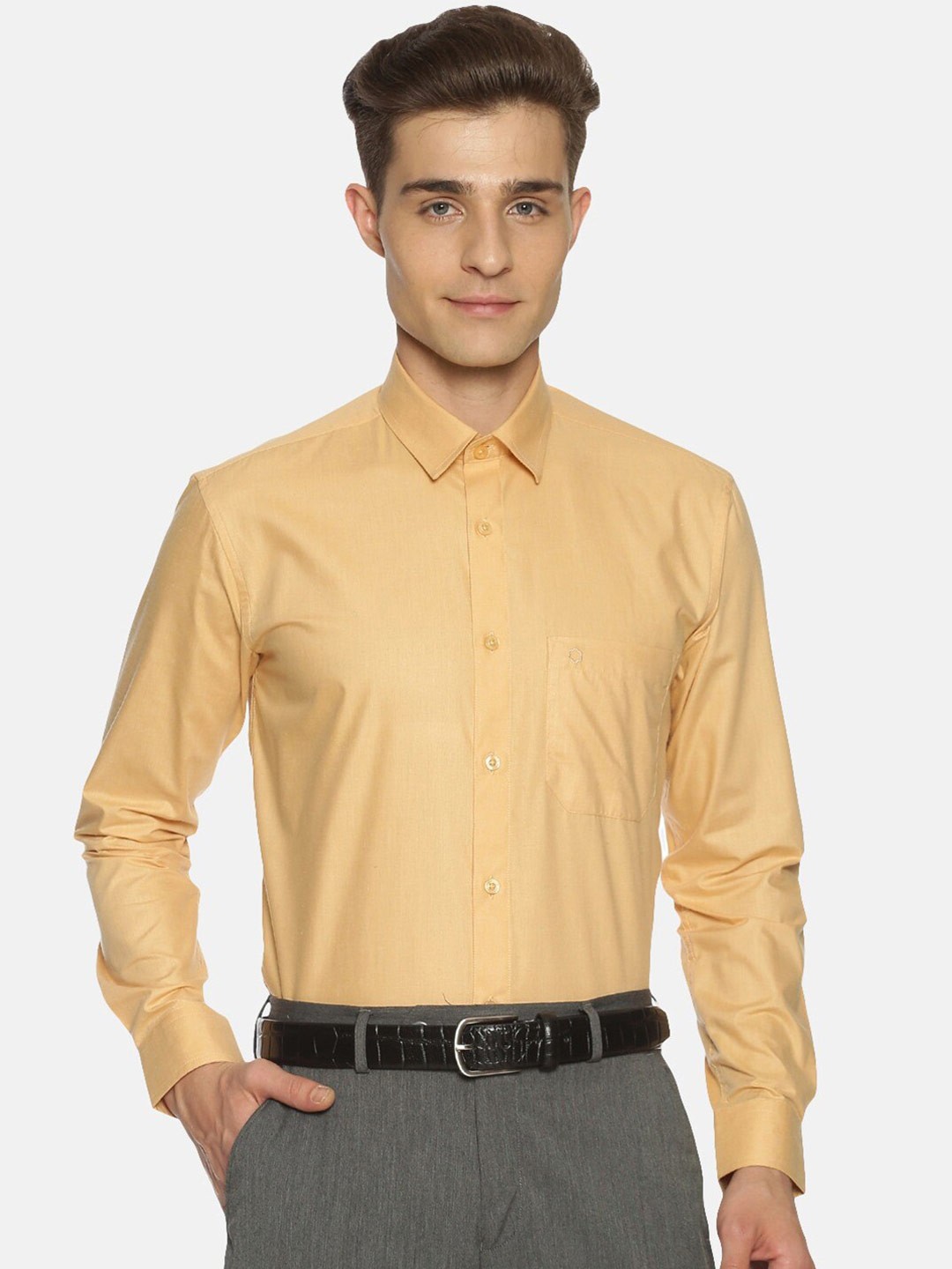 

Jansons Men Formal Shirt, Beige
