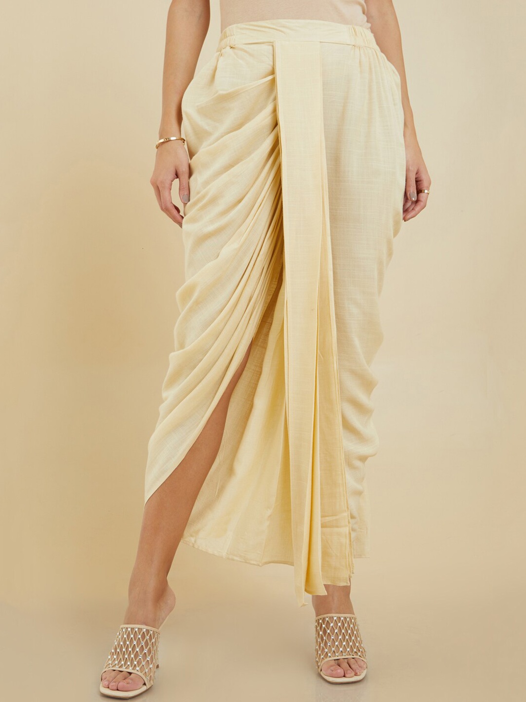 

Soch Women Pleated Dhotis, Beige