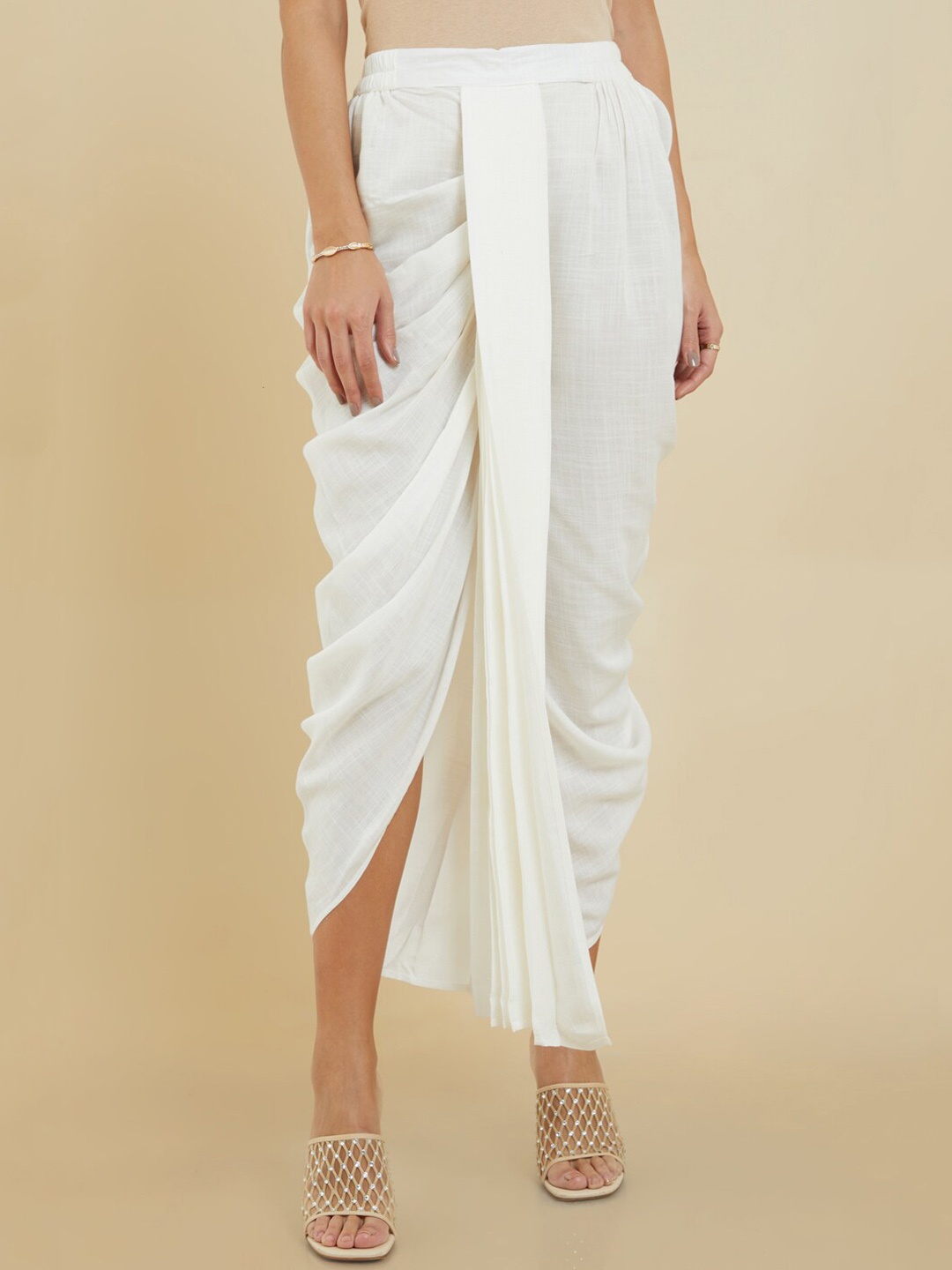 

Soch Women Self-Designed Dhoti, Off white