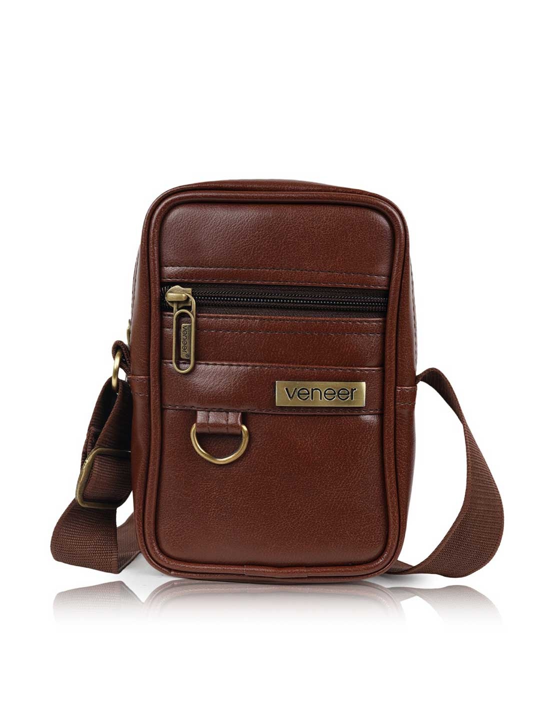 

Veneer Men Casual Side Crossbody Sling Bag, Brown