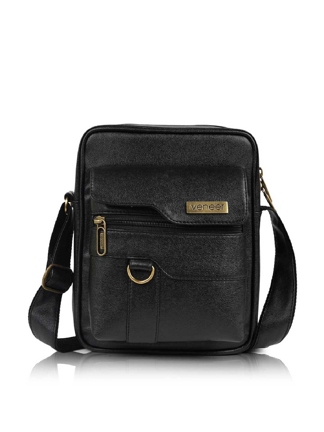 

Veneer Men Casual Crossbody Sling Bag, Black