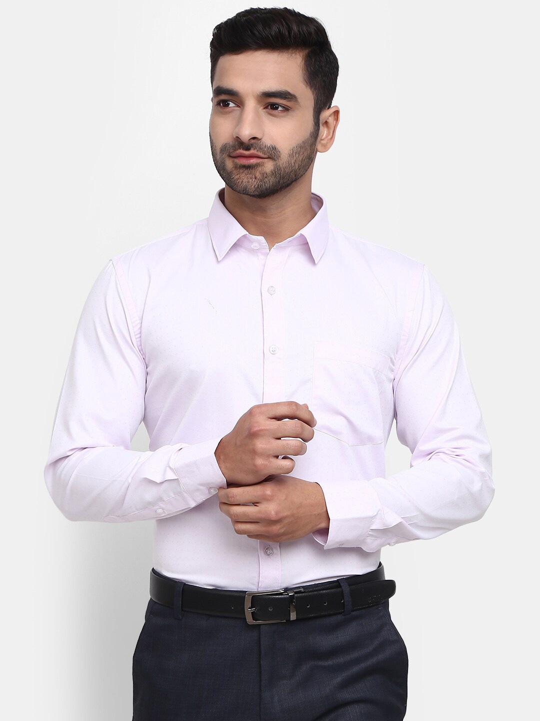 

J White by Vmart Men Classic Formal Cotton Shirt, Pink
