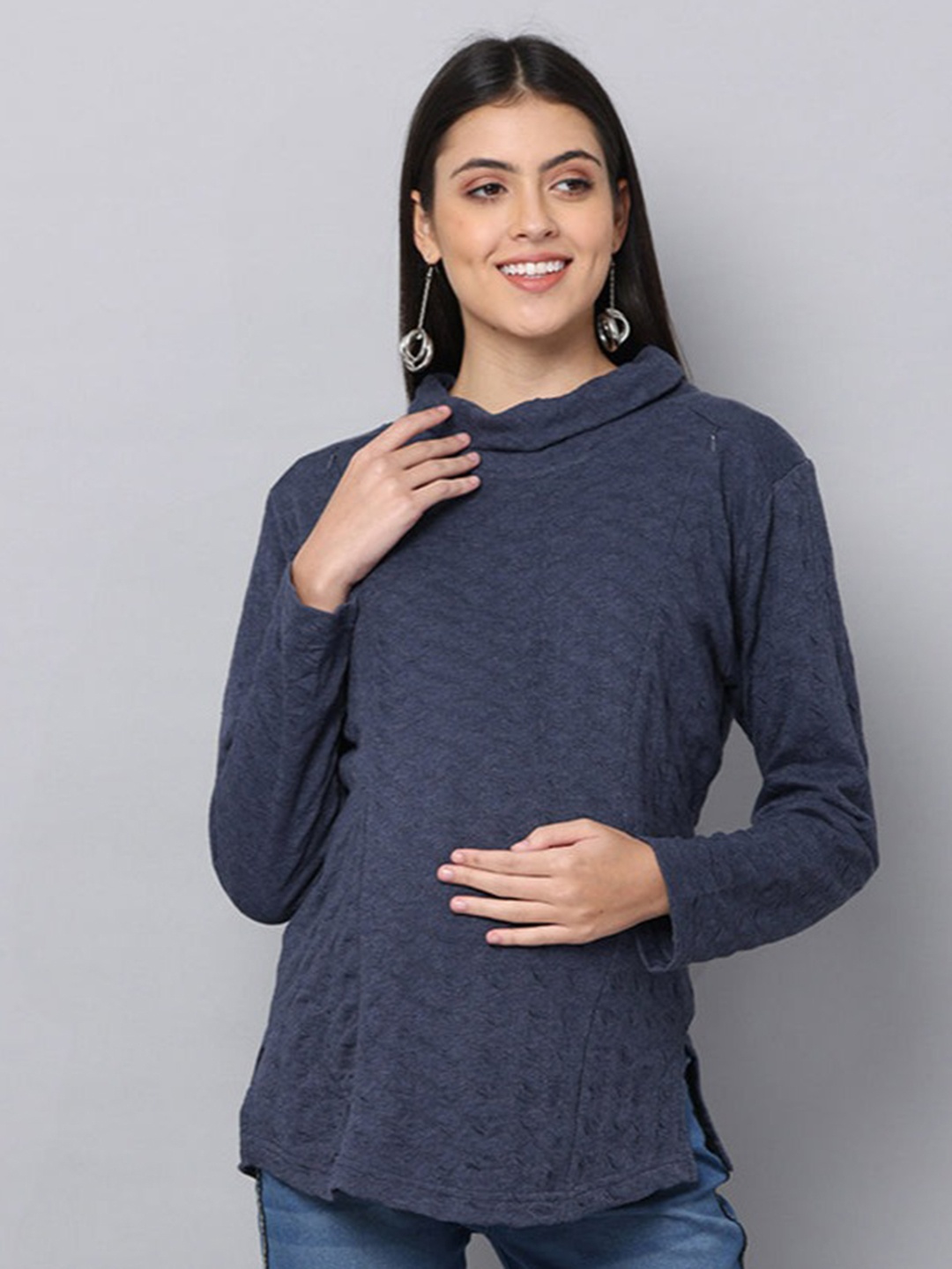 

The Mom Store Maternity Cotton Top, Blue