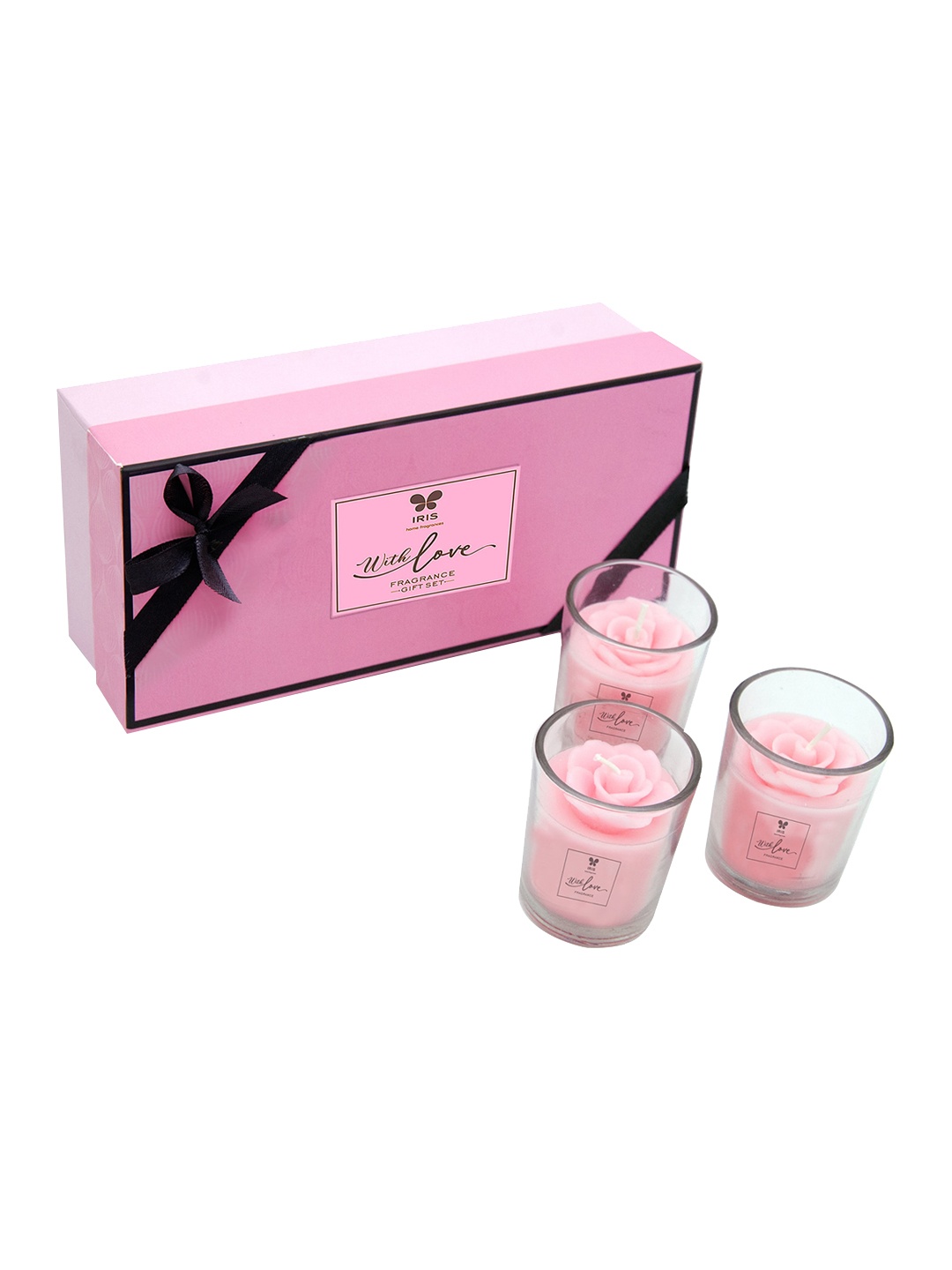 

Iris 3 Pieces Romance Fragrance Votive Candle Gift Set, Pink