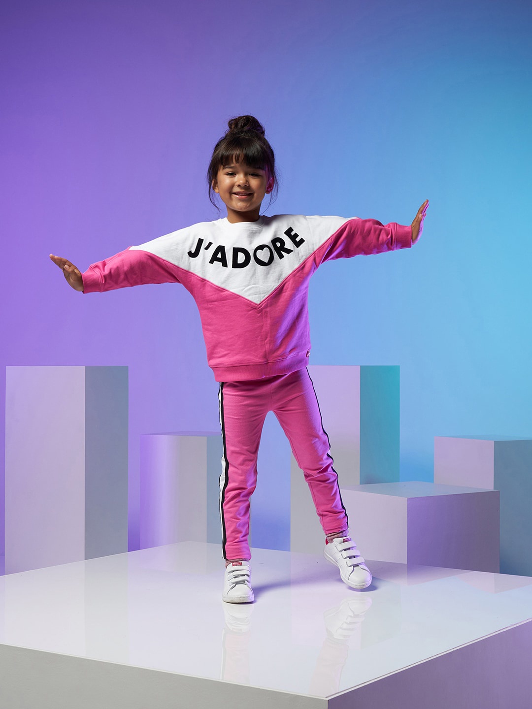 

Angel & Rocket Girls Printed Cotton Sweatshirt, Pink