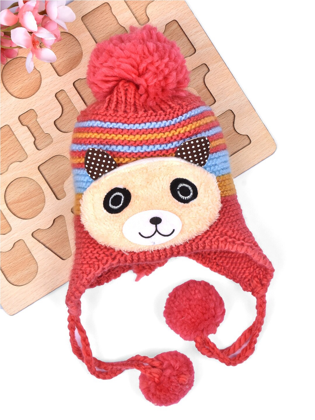 

Moms Home Kids Woolen Caps, Pink