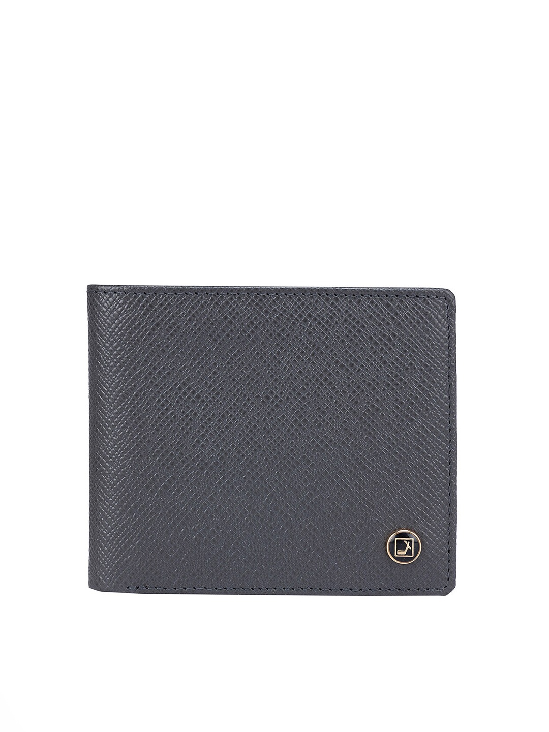 

Da Milano Men Leather Two Fold Wallet, Grey