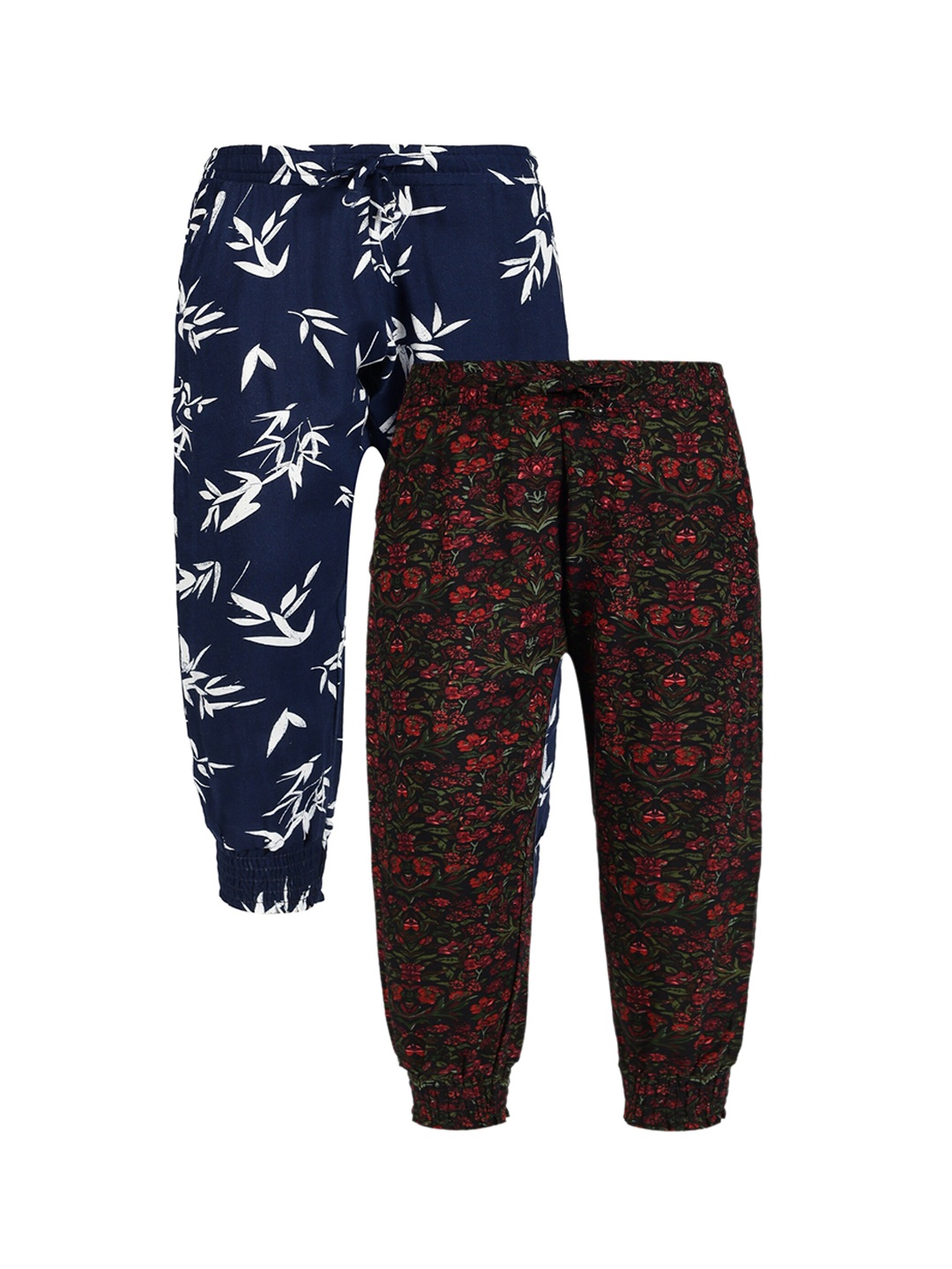 

PLUM TREE Girls Pack Of 2 Printed Joggers, Black