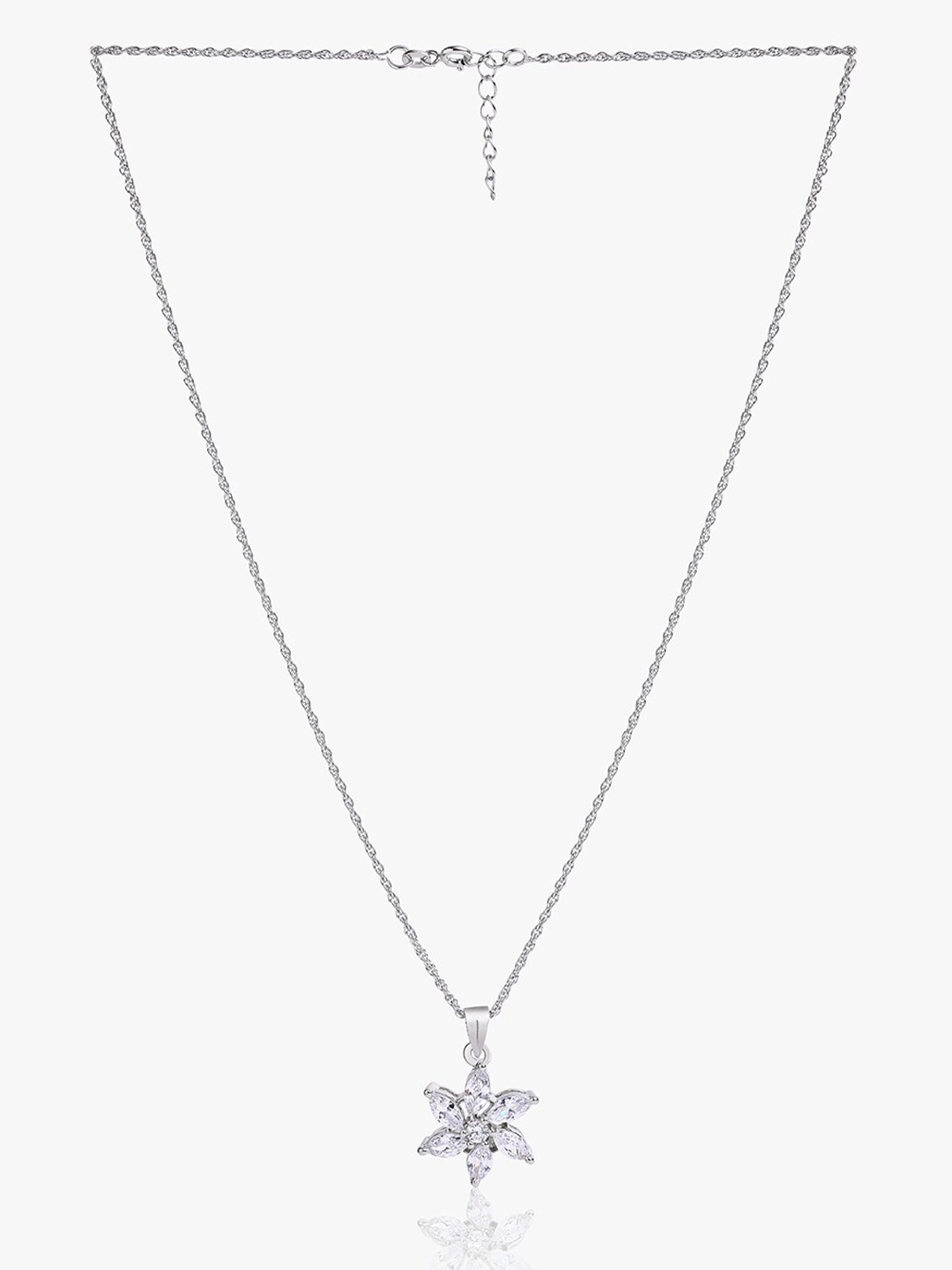 

March by FableStreet Sterling Silver Rhodium-Plated Necklace, White