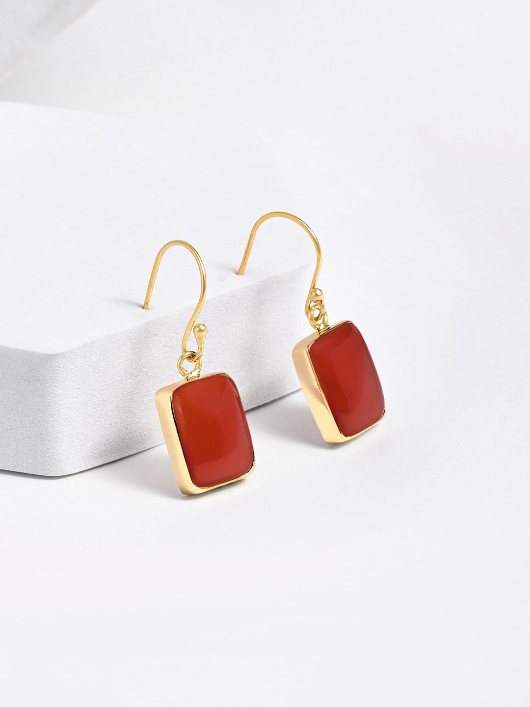 

March by FableStreet Gold-Toned Geometric Drop Earrings