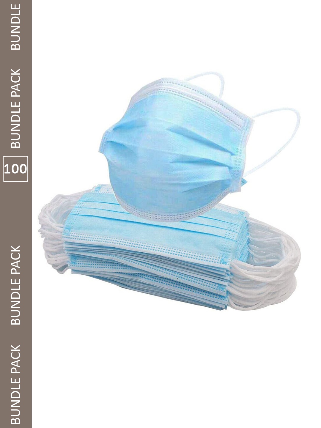 

Swiss Design Set Of 100 3 Ply Outdoor Masks, Blue