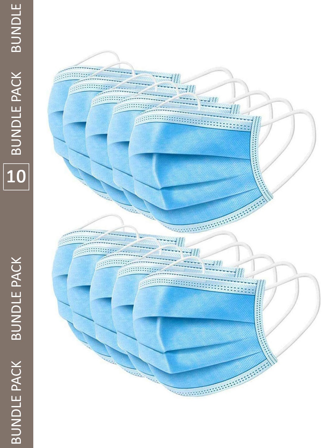 

Swiss Design 100-Pcs 3-Ply Outdoor Surgical Face Masks With Nose-Pin, Blue